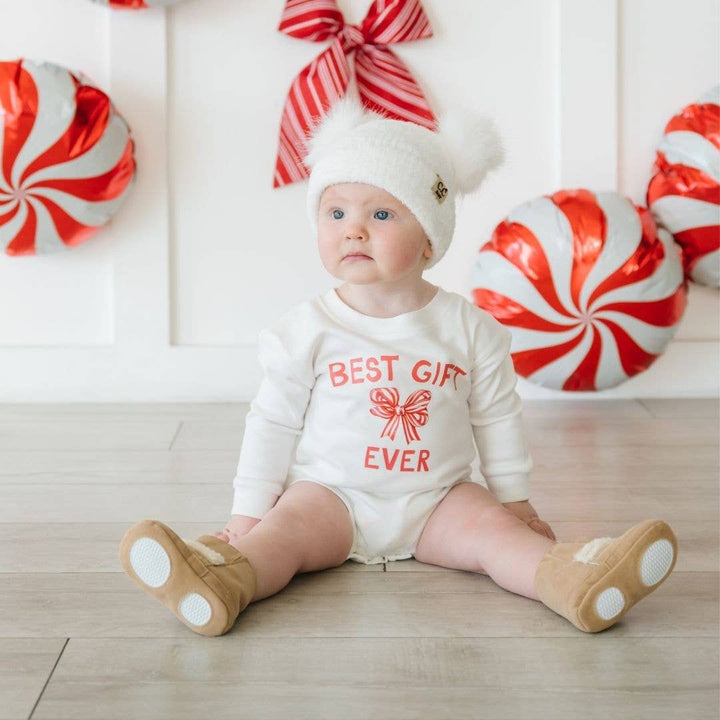 Best Gift Ever Christmas Long Sleeve Romper