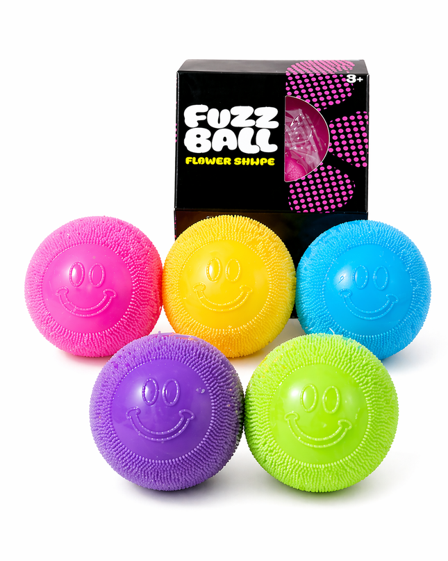 Fuzzy Ball Squishy – Sensory Fidget Toy, Stress Relief Squeeze Ball, Assorted Colors
