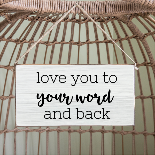Personalized Love You To Your Place Twine Hanging Sign