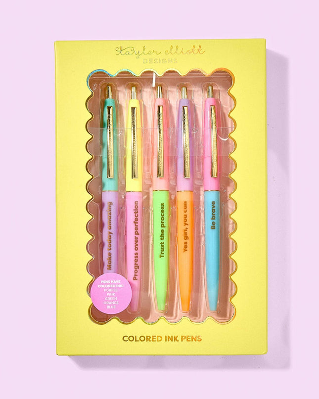 5 Piece Motivational Pen Set