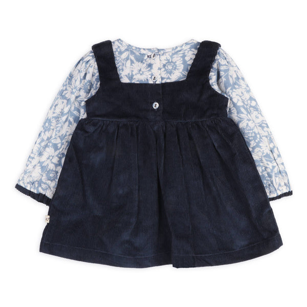 Cassis Pinafore Baby Dress & Bloomer Set