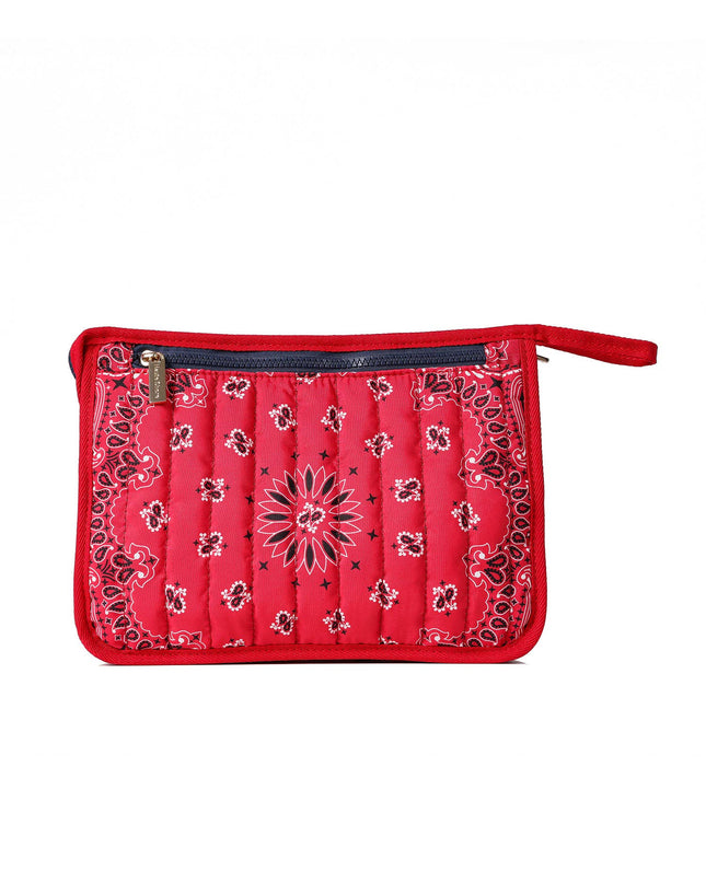 Bandana Print Pouch -Beau Red