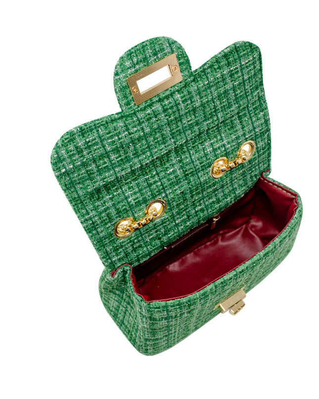 Classic Large Tweed Handbag-Navy
