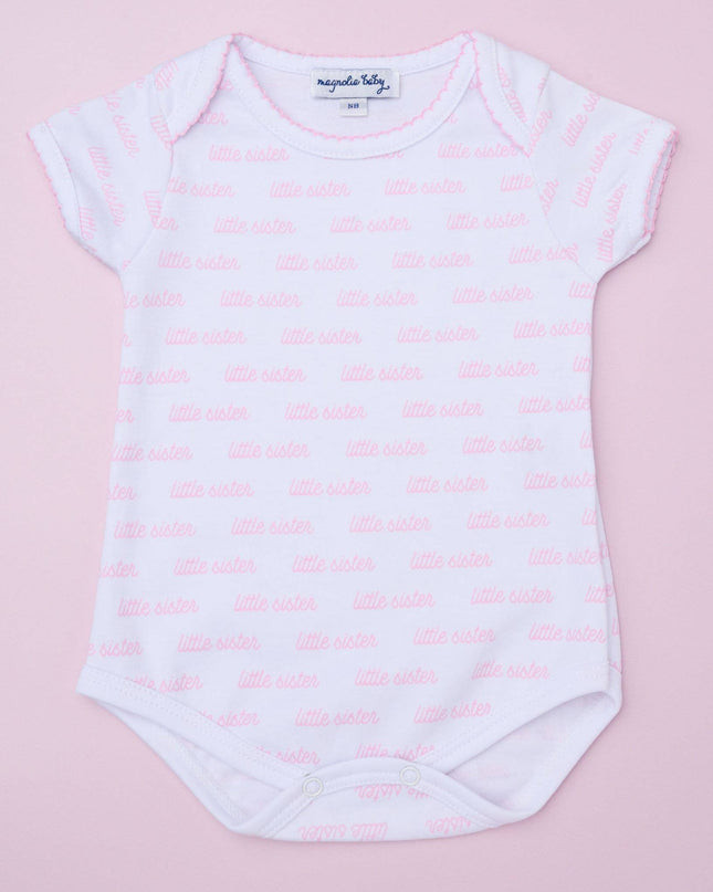 Little Sister Print Short Sleeve Bodysuit