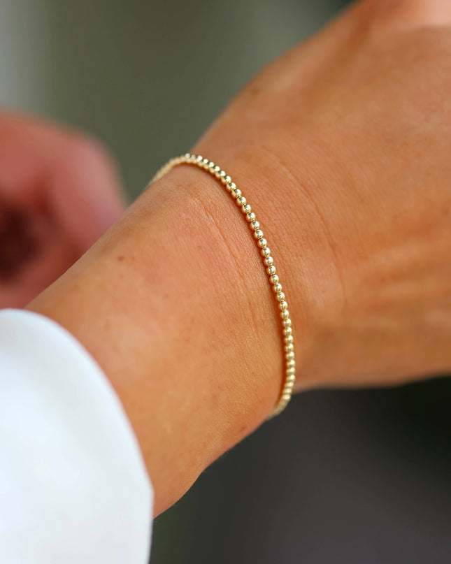 2MM Classic Ball Bead Bracelet - Waterproof