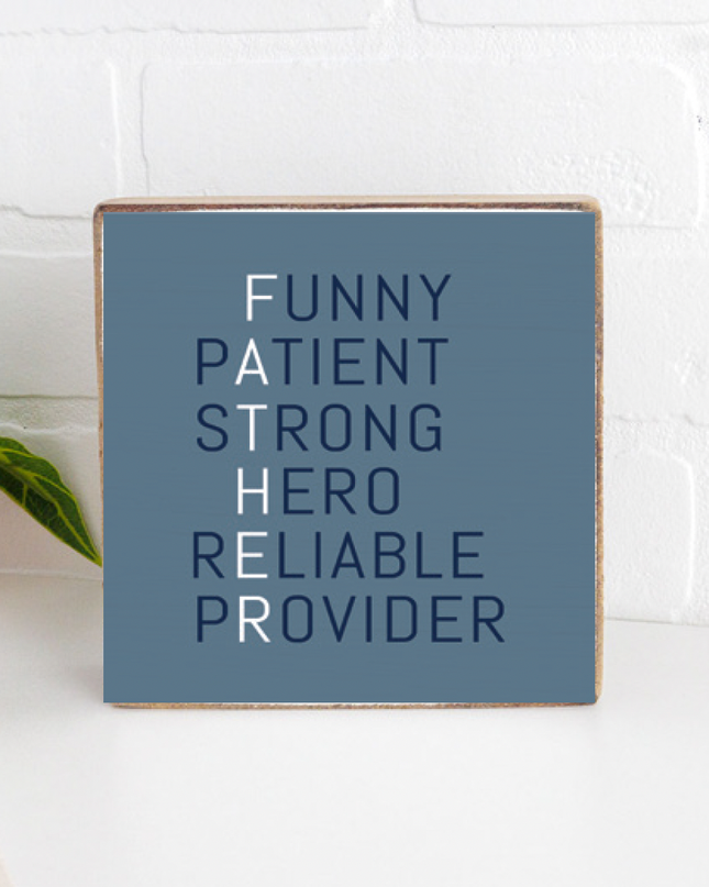 Father Decorative Wooden Block