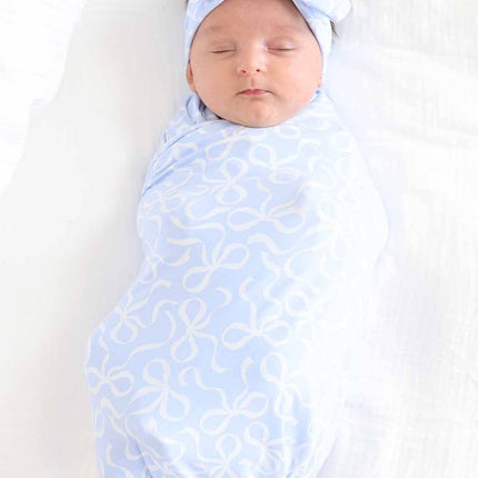 Blue-tiful Bows Knit Large Bow Headwrap