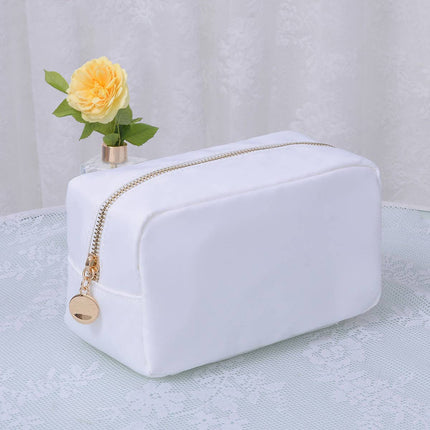 Personalized Emma Round Zippered Nylon Cosmetic Pouch Bag