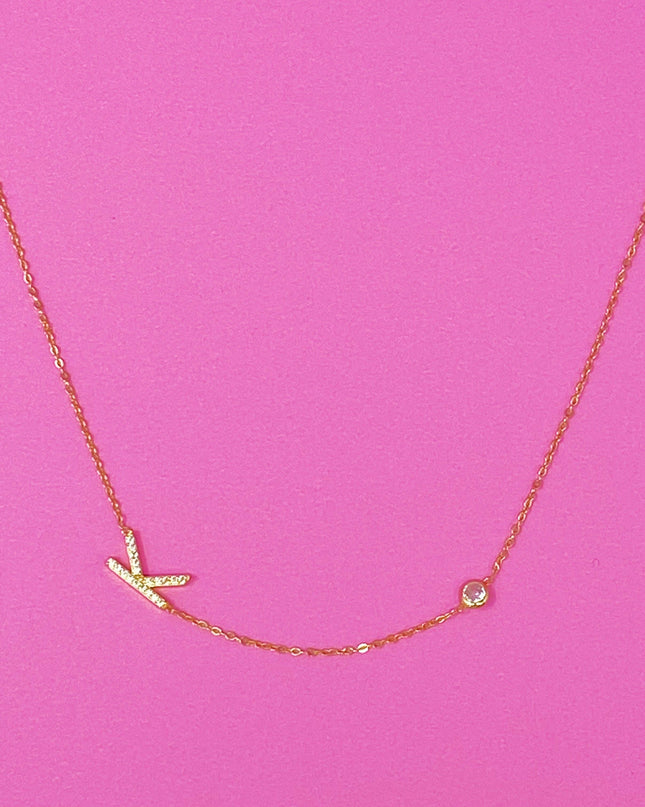 Finest Shine Initial Sterling Silver Necklace