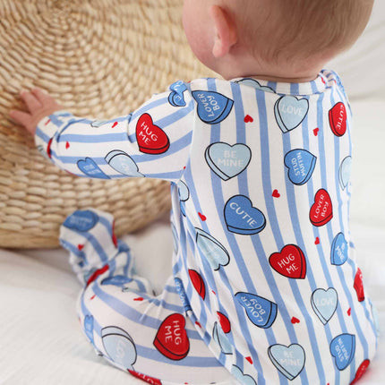Boys Sweet Like Candy Zipper Footie