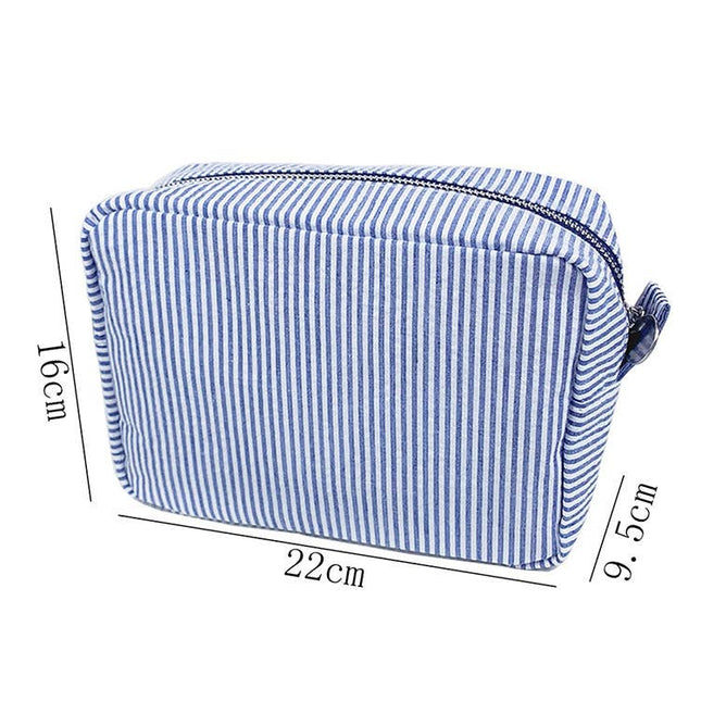 Personalized Striped Cosmetic Bag