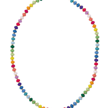 Ruthie Rainbow Beaded Mini Initial Children's Necklace