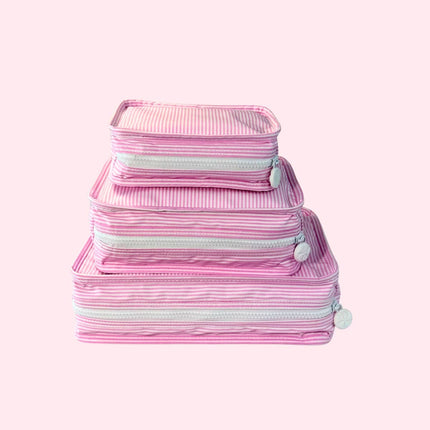 Personalized Preppy Stripe Glossy Stacking Set