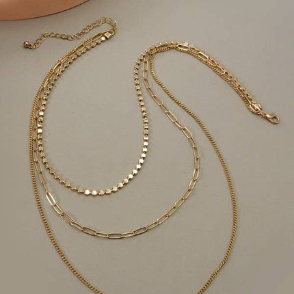 UNIQUE CHAIN MULTI LAYER NECKLACE | 25N470