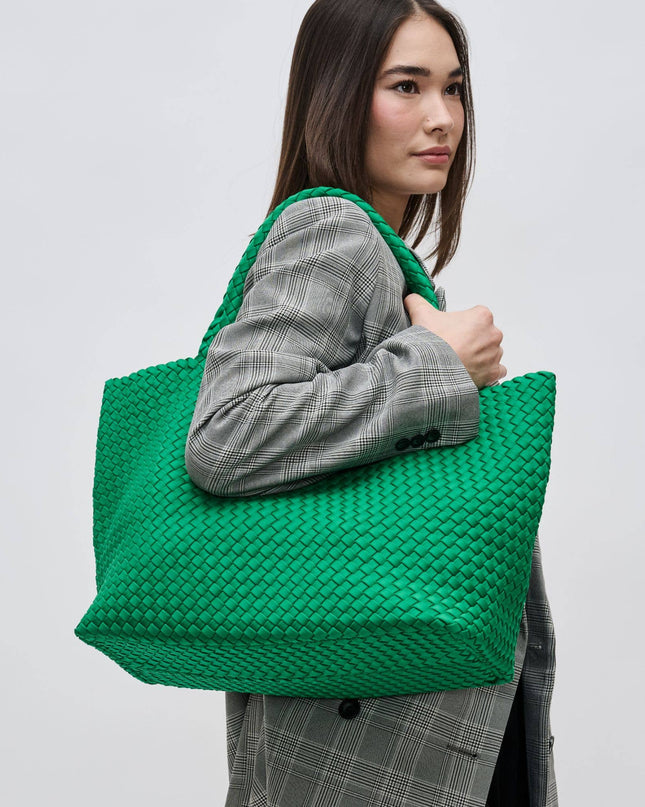 Sky's The Limit - Large Woven Neoprene Tote-Olive Color