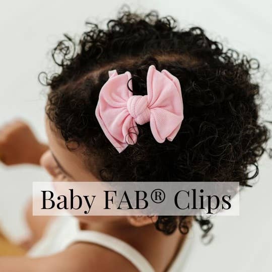 Baby Clips Soft Nylon Bow Hair Clips - 2 Pack