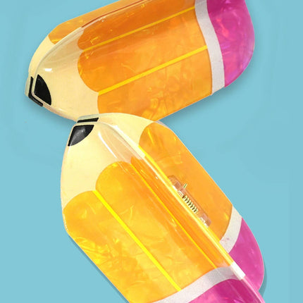 Jumbo School Pencil Hair Claw Clip