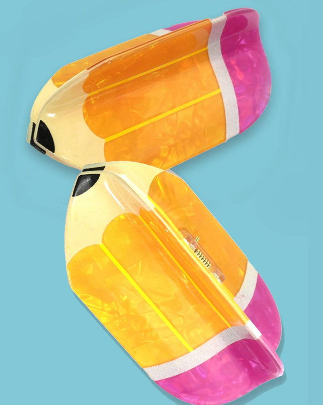Jumbo School Pencil Hair Claw Clip