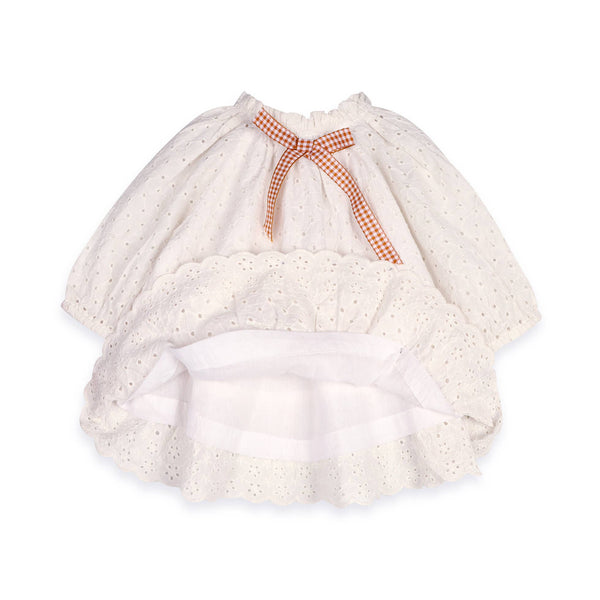 Solene Schiffli Lace Baby Dress & Bloomer