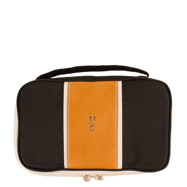 "Megan" Nylon and Leather Makeup Case (Personalizable)