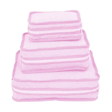 Personalized Pink Preppy Stripe ~WIPEABLE~ Stacking Set | Mint