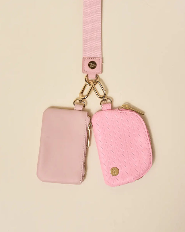 Dynamic Duo Pouch Wristlet–Blush