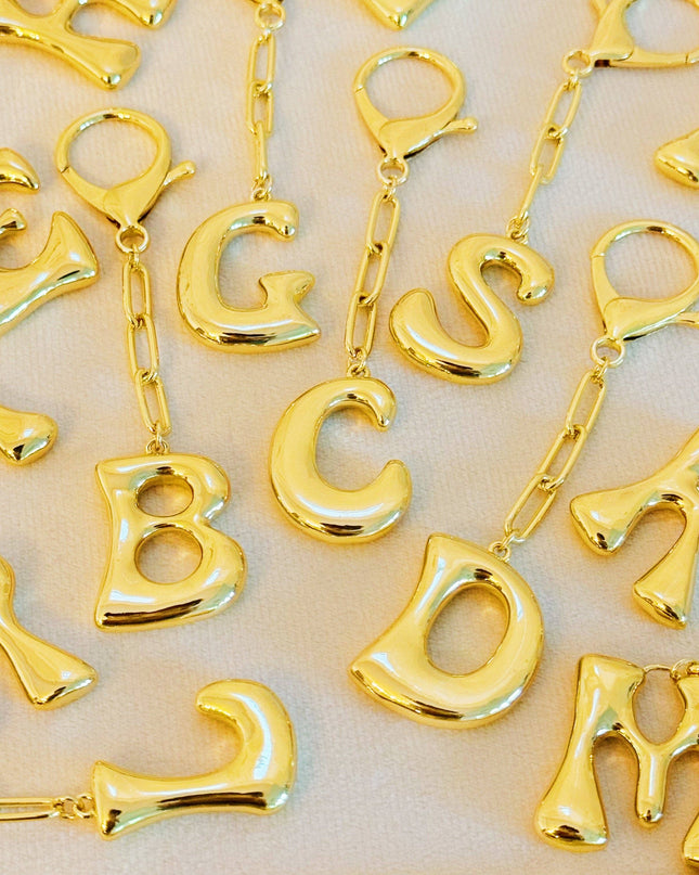 Whimsy Balloon Letter Initial Bag Charm