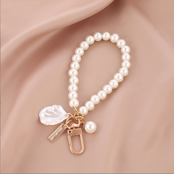 Faux Pearl KeychainFaux, AirPods Case Chain: Wrist Heart