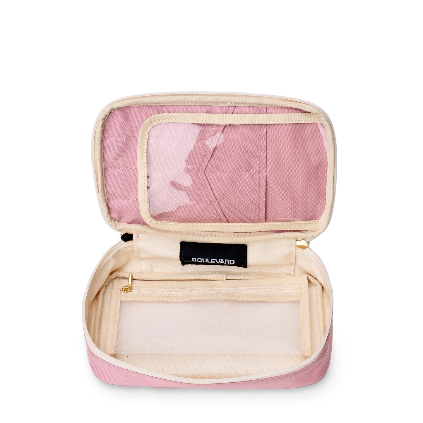 "Megan" Nylon and Leather Makeup Case (Personalizable)