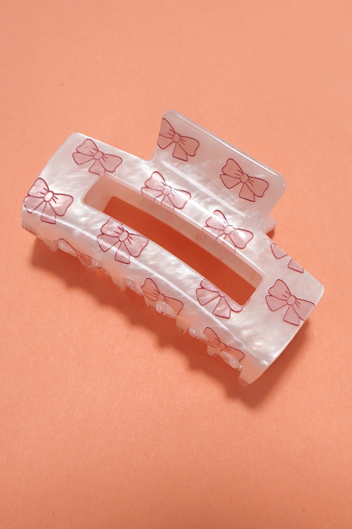 JUMBO BOW RECTANGLE HAIR CLAW CLIPS