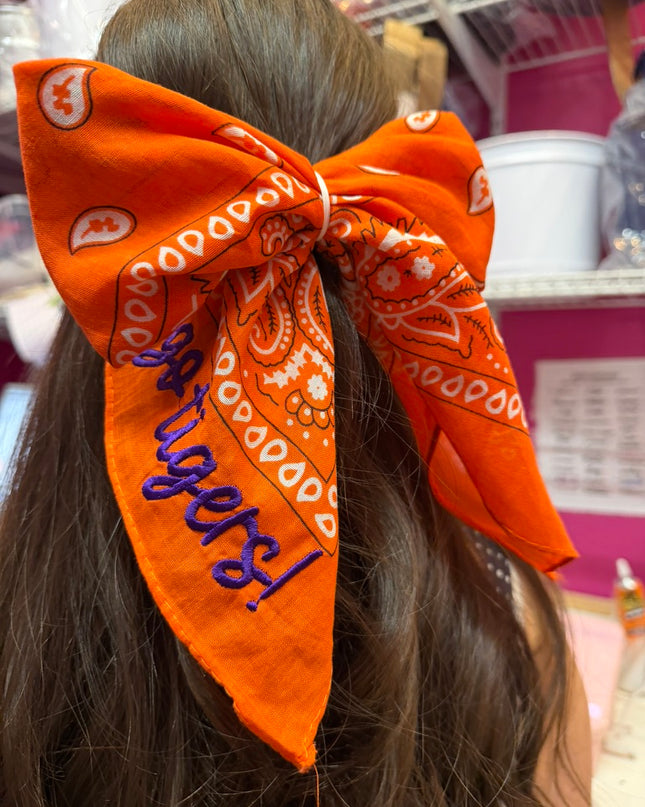 Game Day Pony Tail Bow