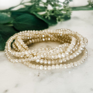Multi-Strand Beaded Stretch Bracelet-