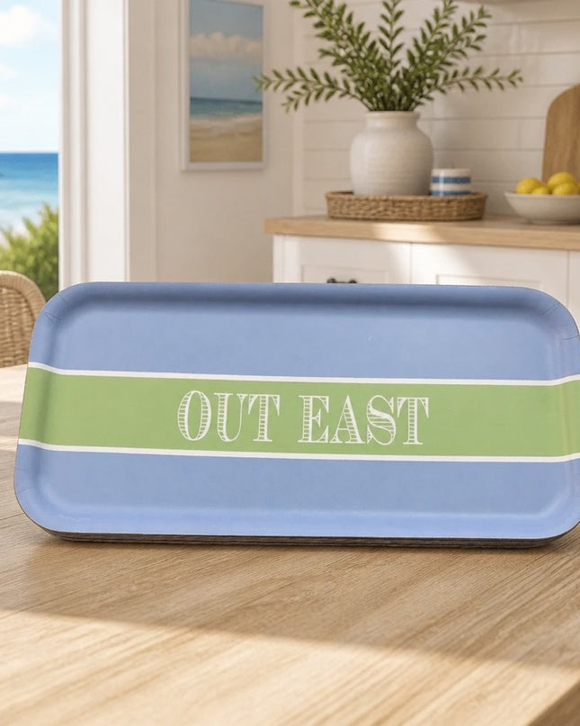 Out East Coastal Serving Tray | Blue & Green Beach House Decor