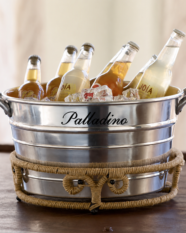 Personalized Sleek Aluminum Beverage Tub with Handles