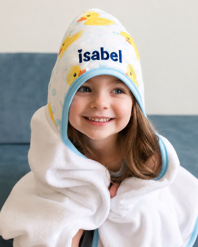 Kids Bamboo Hooded Towels - Rubber Duck