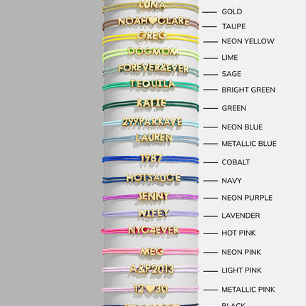 Custom Cord Bracelet-