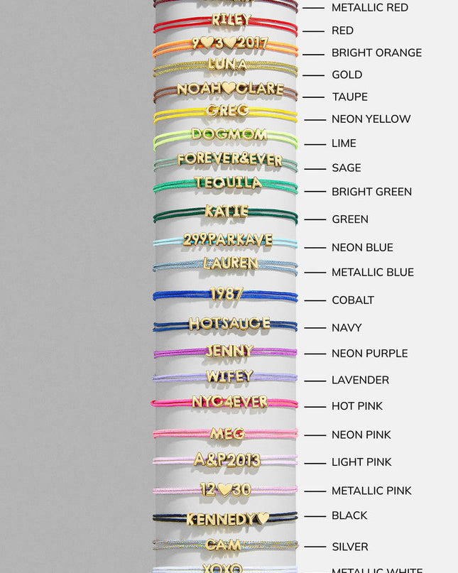 Custom Cord Bracelet-