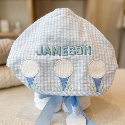 Blue Golf Hooded Towel