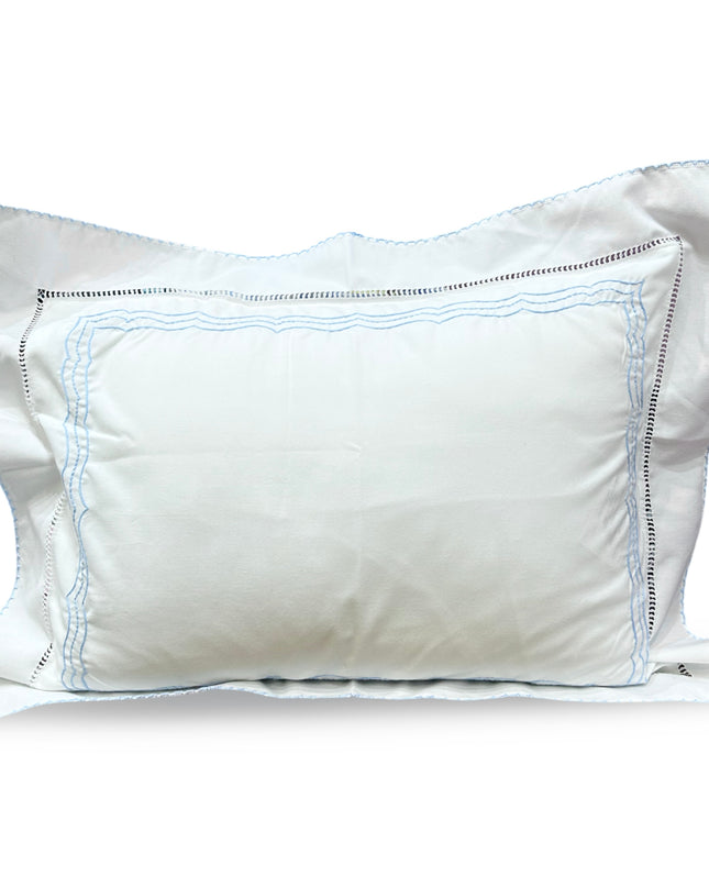 Personalized triple curve pillow — shown with embroidered name in pink