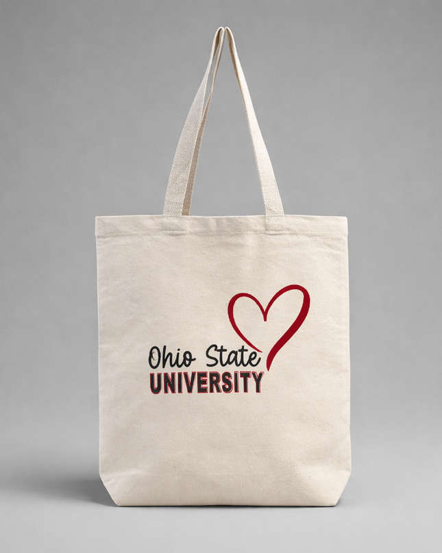 Personalized College Tote Bag | Custom School Spirit Canvas Tote | College Acceptance Gift