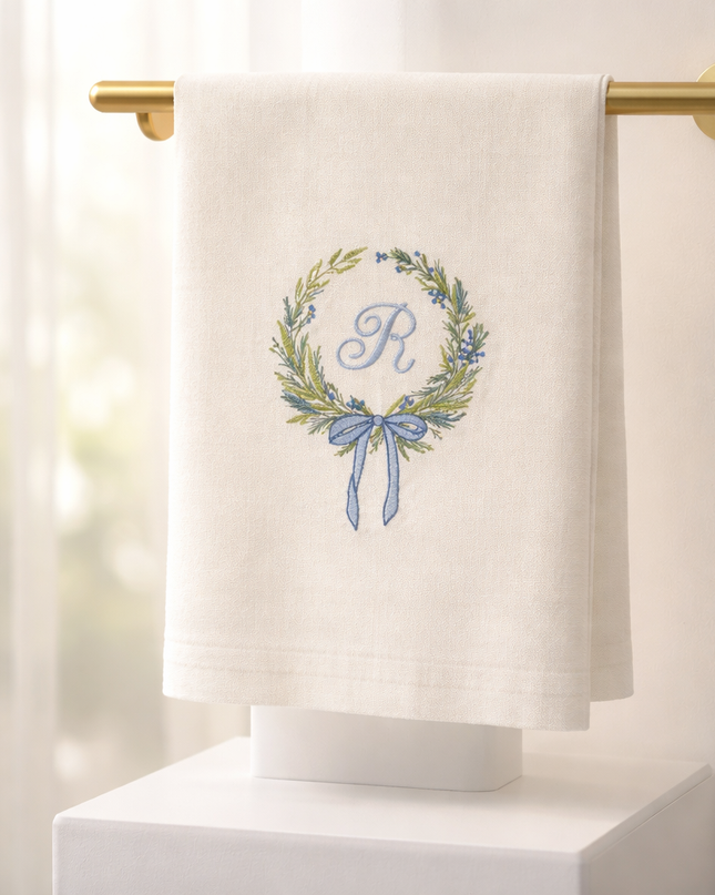 Personalized Monogram Hand Towel Gift – Embroidered  Guest Towel, Custom Wedding, Housewarming, Hostess Gift