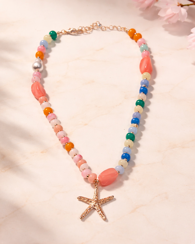 Coastal Candy Starfish Beaded Necklace