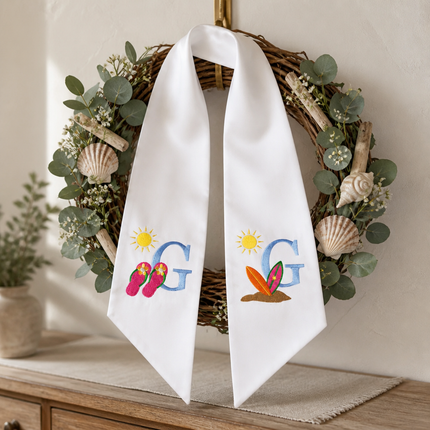 Personalized Outdoor Wreath Sash-Weather Resistant