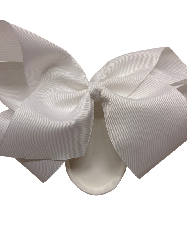 1/4" Nylon Pantyhose Headband W/Signature Grosgrain Bow