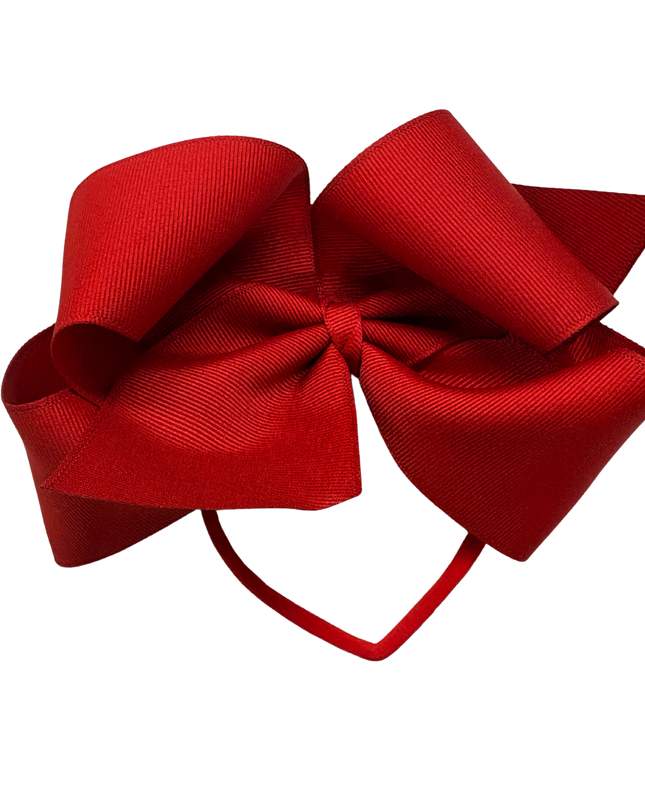 1/4" Nylon Pantyhose Headband W/Signature Grosgrain Bow