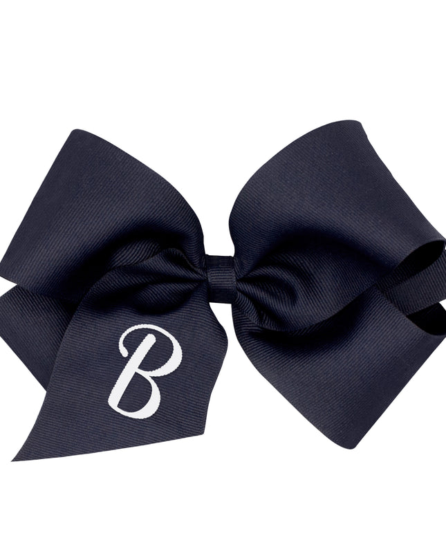 Monogrammed Grosgrain Girls Hair Bow