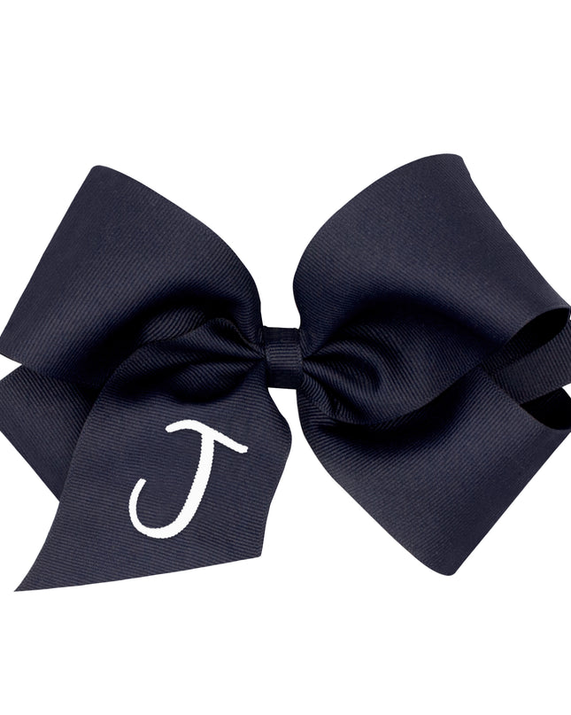 Monogrammed Grosgrain Girls Hair Bow