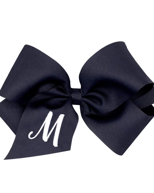 Monogrammed Grosgrain Girls Hair Bow