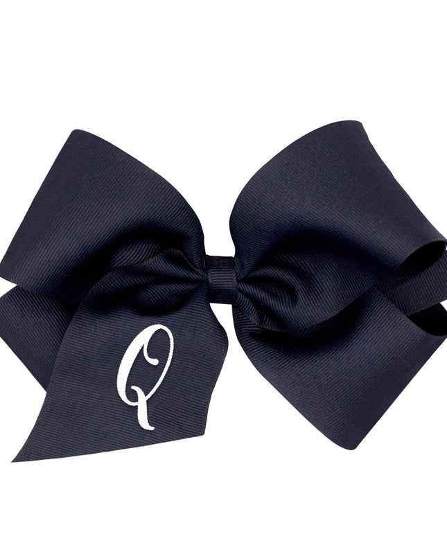 Monogrammed Grosgrain Girls Hair Bow