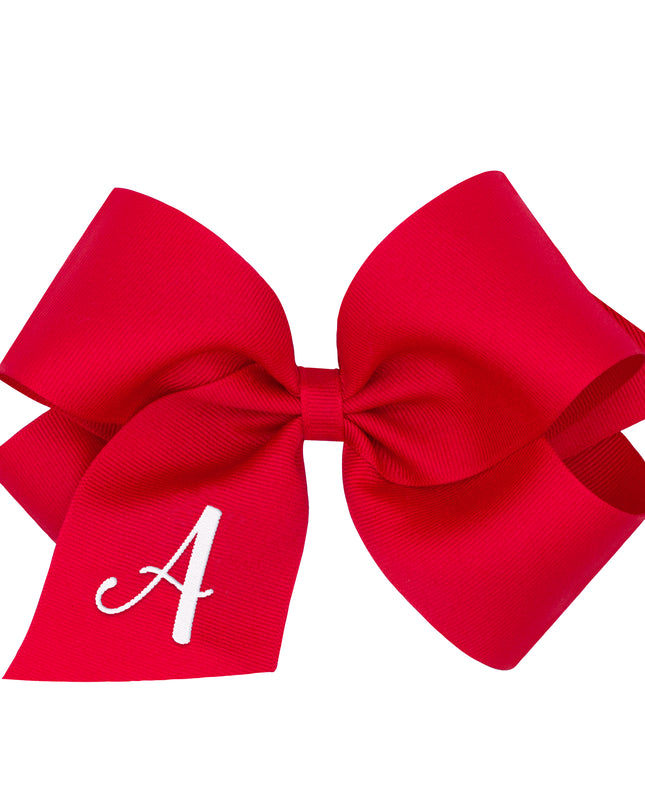 Monogrammed Grosgrain Girls Hair Bow